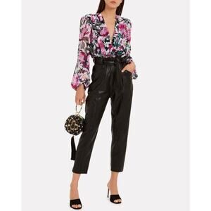 RONNY KOBO Mika Floral Crepe Bodysuit - Small